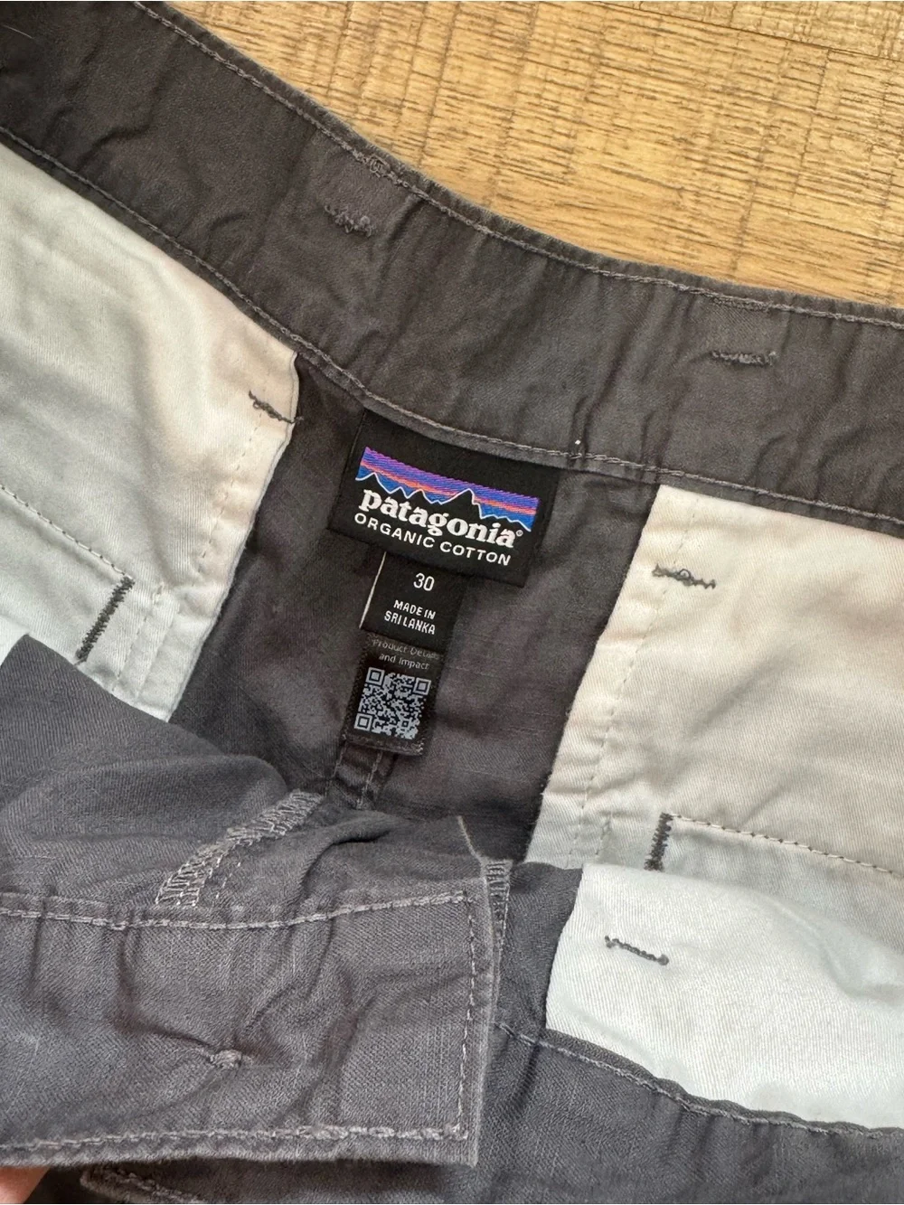 Patagonia Men's Charcoal Flat-Front Casual Shorts